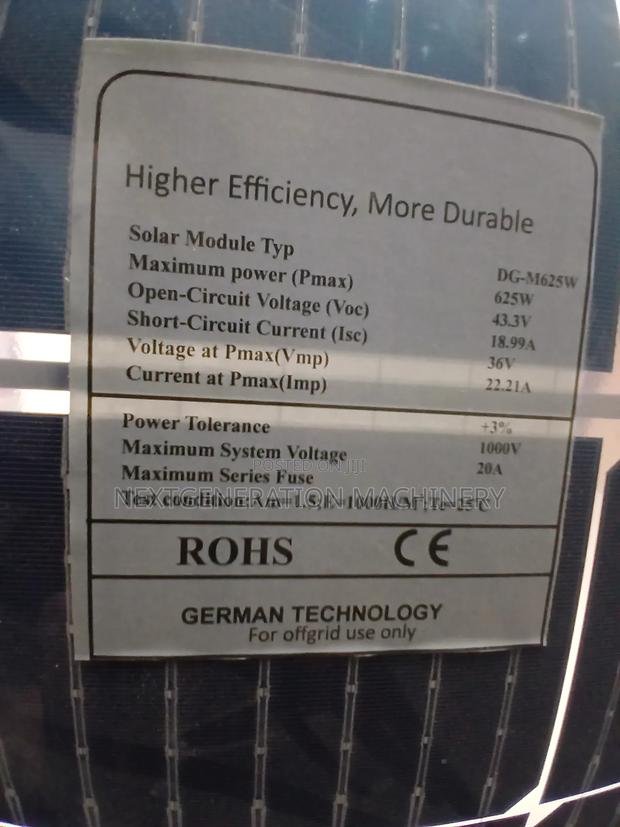 Solar Panel 625 Watts - thumbnail 2