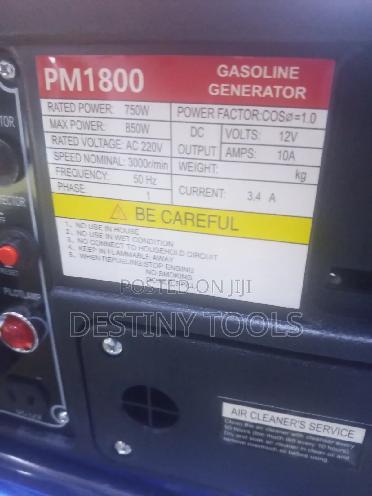 Premier Gasoline Generator 850watts