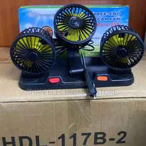 360° Adjustable Usb/12v/24v 3 Head Air Fan Automotive Electric Fa