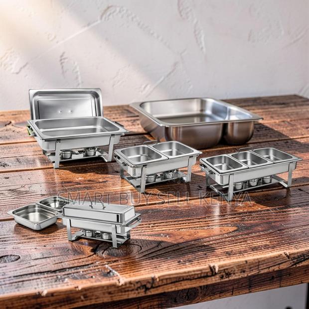 Separate Sections Stainless Steel Compartment Chafing Dish Food Warmer