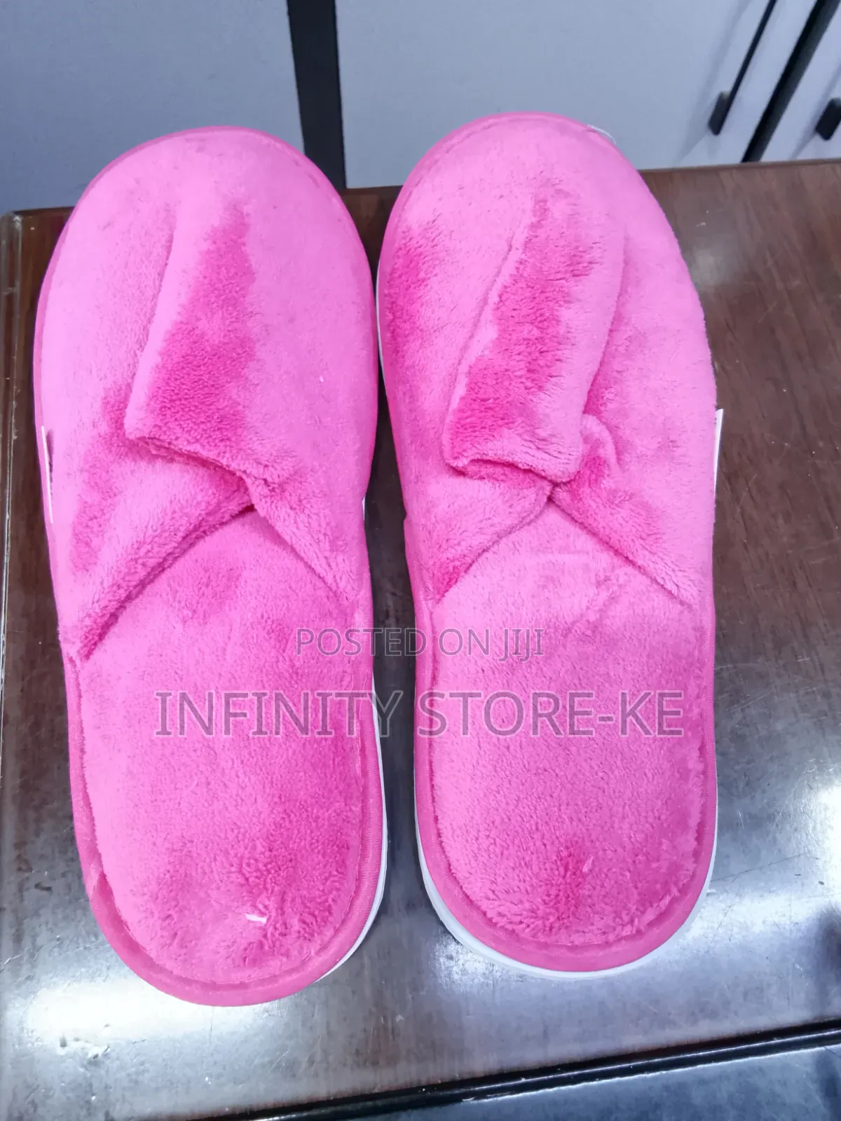 Warm And Fuzzy Pink Adults Indoor Slippers