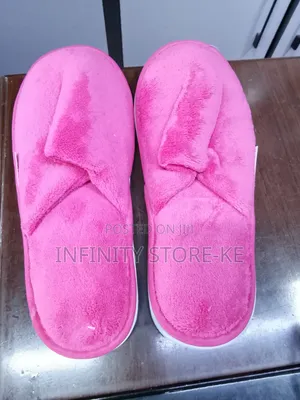 Warm And Fuzzy Pink Adults Indoor Slippers