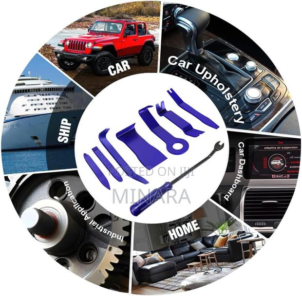 8 Pcs, Car Trim Removal Kit, Automotive Panel, Audio, Dashboard Tools - thumbnail 6