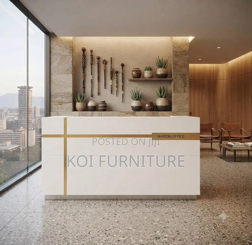 Reception Desk; 1.6 Meter White Imported Reception Counter Top Desk