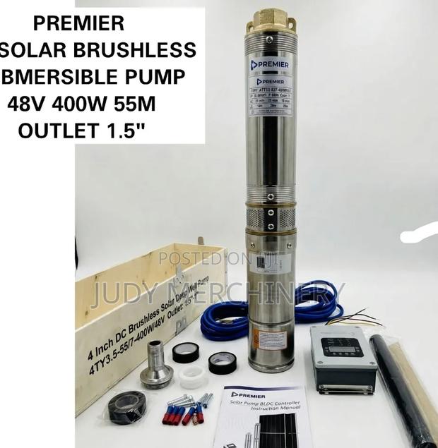 Dc Solar Brushless Submersible Pump 48v 400w 55m