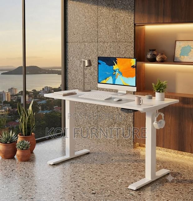 Office Desk; 1.6 Meter Electric Adjustable Stand Ergonomic Office Desk