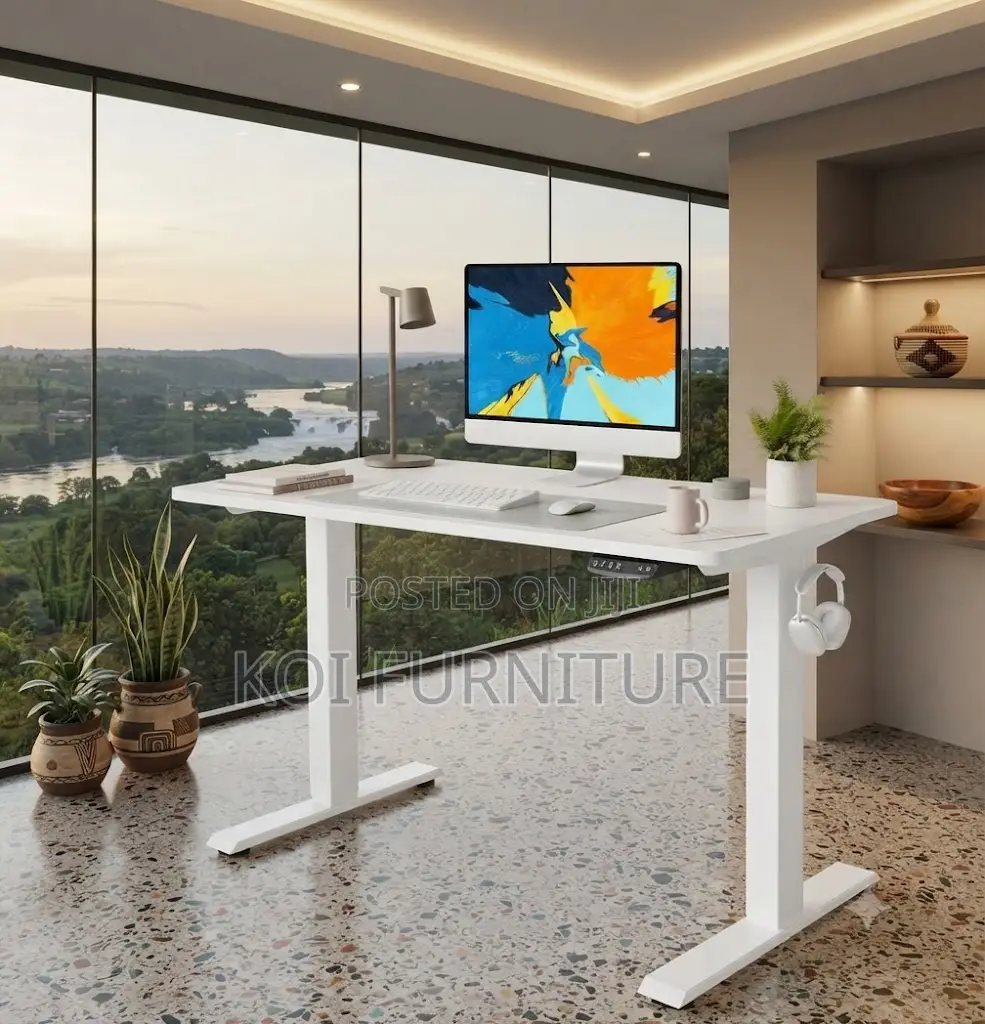 Office Desk; 1.6 Meter Electric Adjustable Stand Ergonomic Office Desk