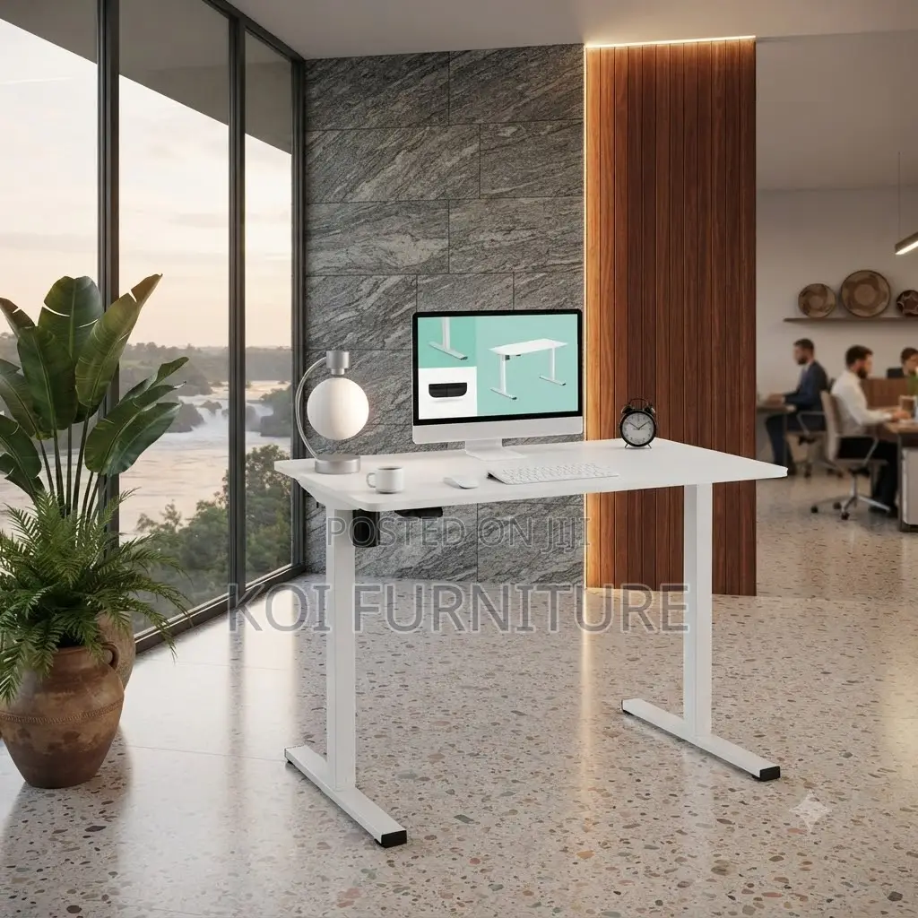 Office Desk; 1.6 Meter Electric Adjustable Stand Ergonomic Office Desk