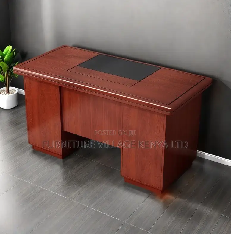 Mahogany Office Desk With Lockable Drawers