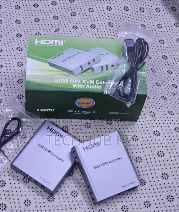 Hdmi KVM Extender via Ethernet Cat 5e/6 60m Transmitter Receiver