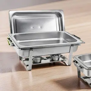 Portable Stainless Steel Compartment Chafing Dish Food Warmer