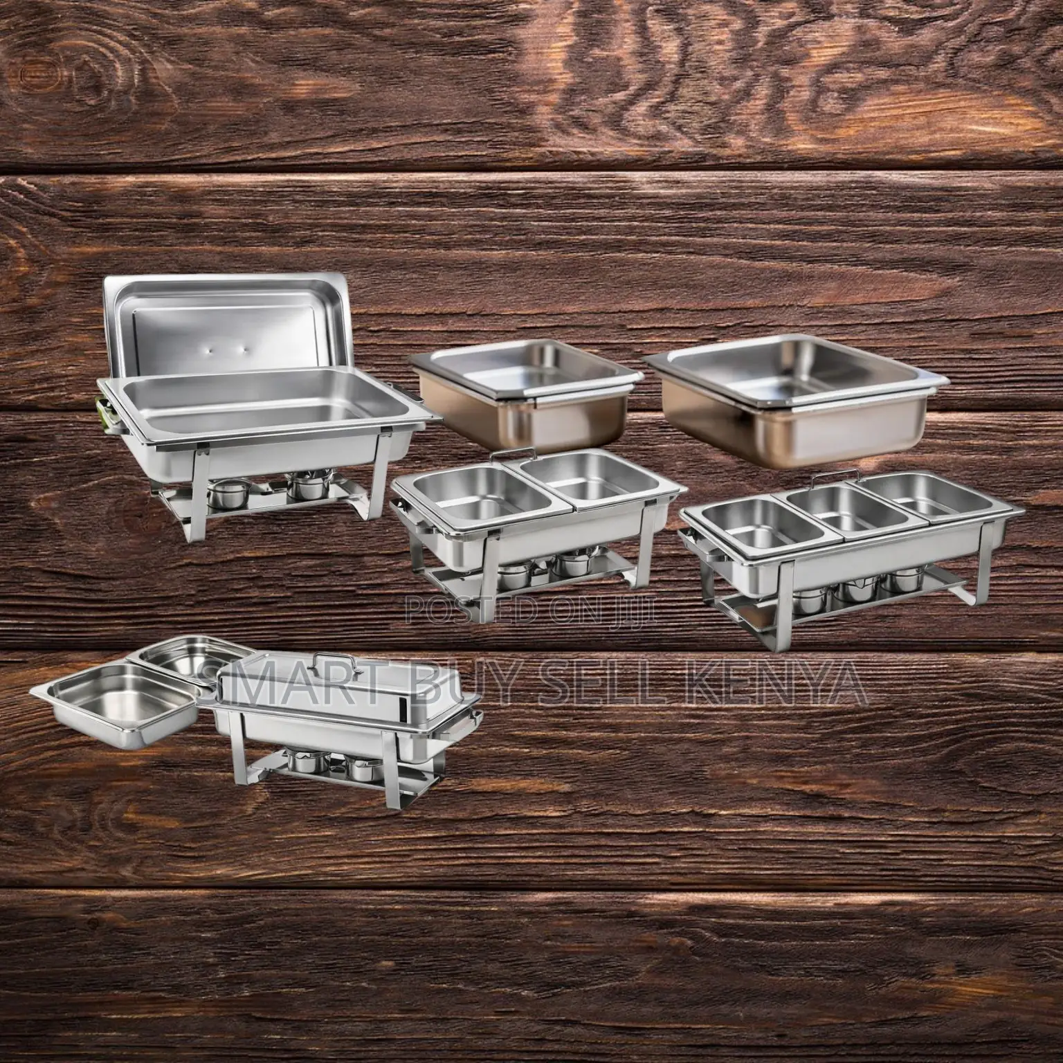 Party- Ready Stainless Steel Compartment Chafing Dish Food Warmer