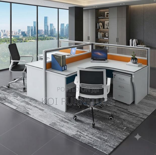 Office Workstation; 2 Users Combination Modular Modern Workstation - thumbnail 2