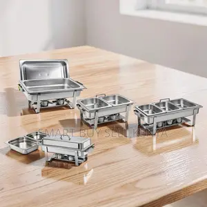 Wedding- Ready Stainless Steel Compartment Chafing Dish Food Warmer