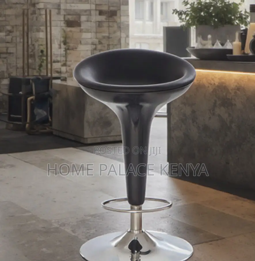 Bar Stool: Funnel Shaped Glossy Bar Chair