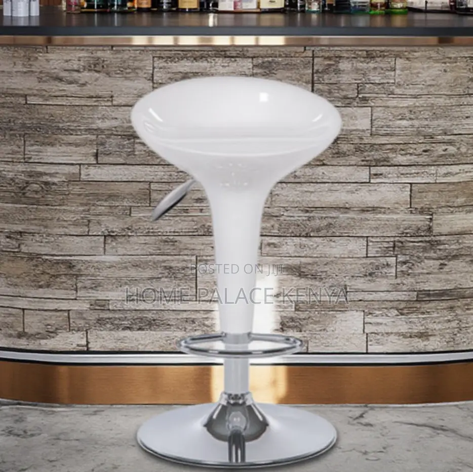 Bar Stool: Funnel Shaped Glossy Bar Chair