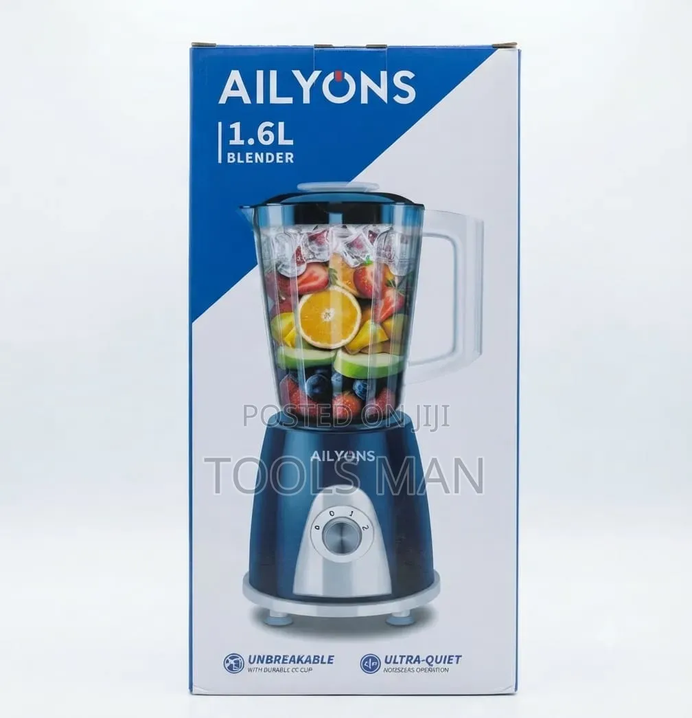 Ailyons 1.6l Unbreakable Jar Blender - Ultra Quiet Operation.