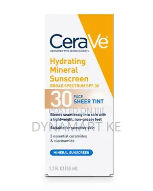 Cerave Hydrating Mineral Sunscreen SPF 30 Face Sheer Tint