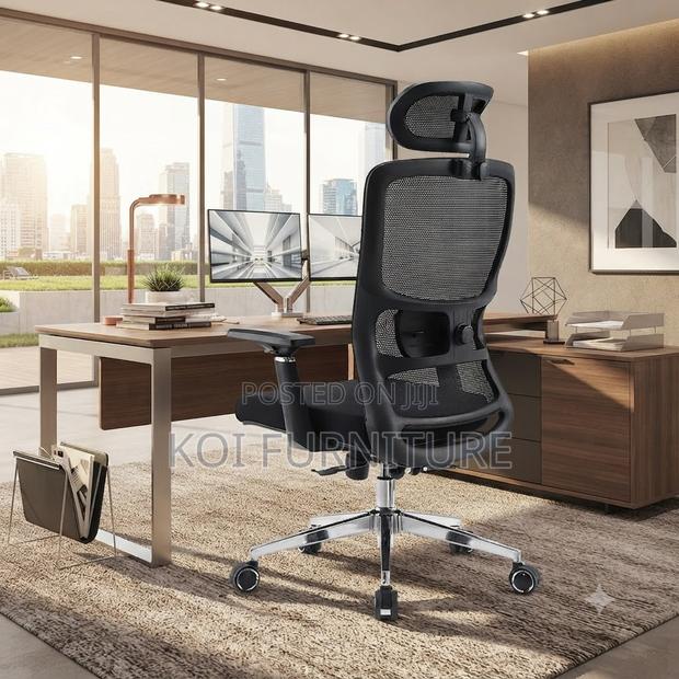 Office Chairs; Ergonomic Fabricated Office Adjustable Desk - thumbnail 3