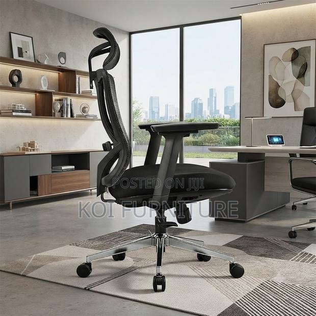 Office Chairs; Ergonomic Fabricated Office Adjustable Desk - thumbnail 4