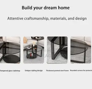 Coffee Table: Mid Century Tinted Glass Accent Table