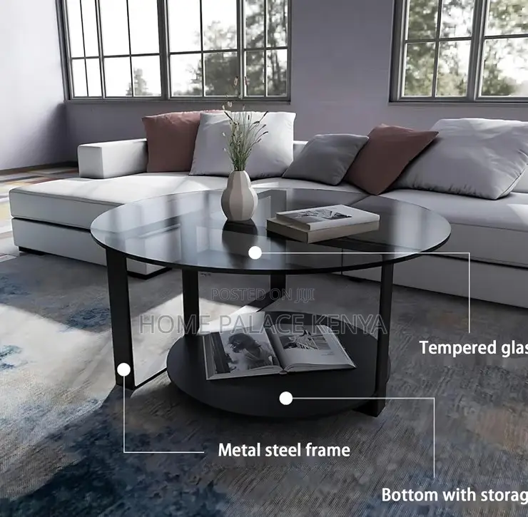 Coffee Table: Mid Century Tinted Glass Accent Table