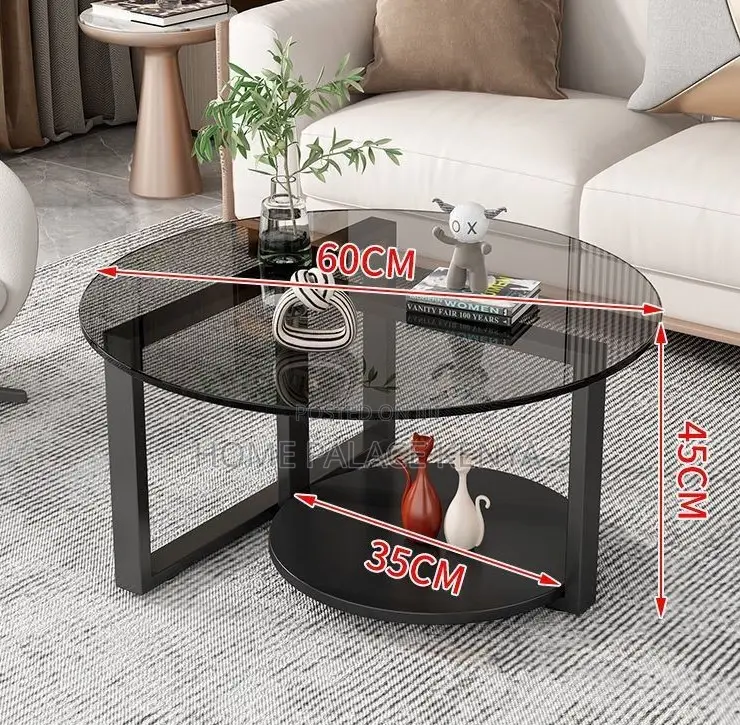 Coffee Table: Mid Century Tinted Glass Accent Table