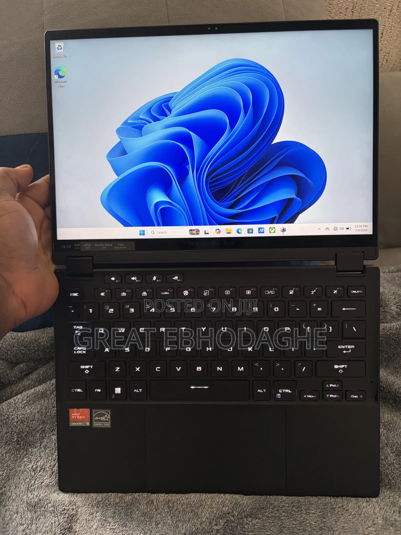 Laptop Asus ROG Flow X13 16GB AMD Ryzen 7 SSD 512GB