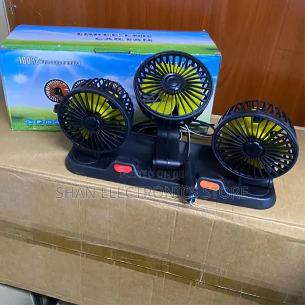 Triple-Head Design 888 Universal Dashboard Cooling Fan for All Cars
