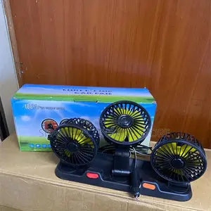 Front and Rear Seats Triple Car Fan888 Universal Dashboard Cooling Fan