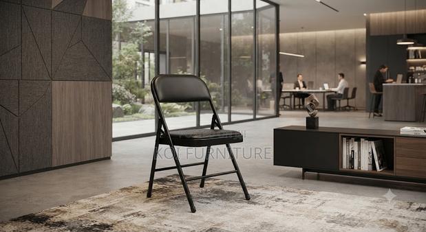 Office Chairs; Mid Back Black Office Smooth Meeting School Chairs - thumbnail 3