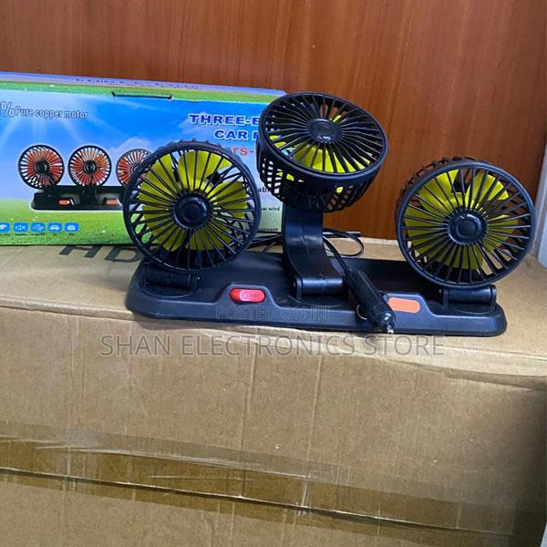 Upgraded Triple-Head Design 5v 12v 24v Car Cooling Fan 360°