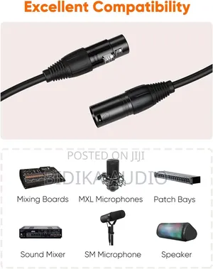 XLR Male to XLR Female Cable 3 Metres