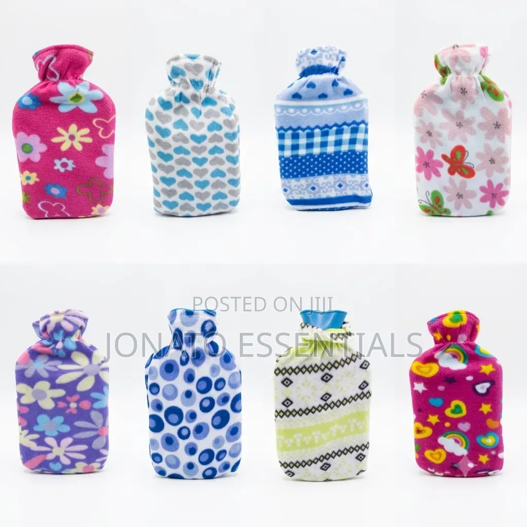 Hot Water Bottle With Soft Fleece Cover - 2l Capacity for Pain Relief