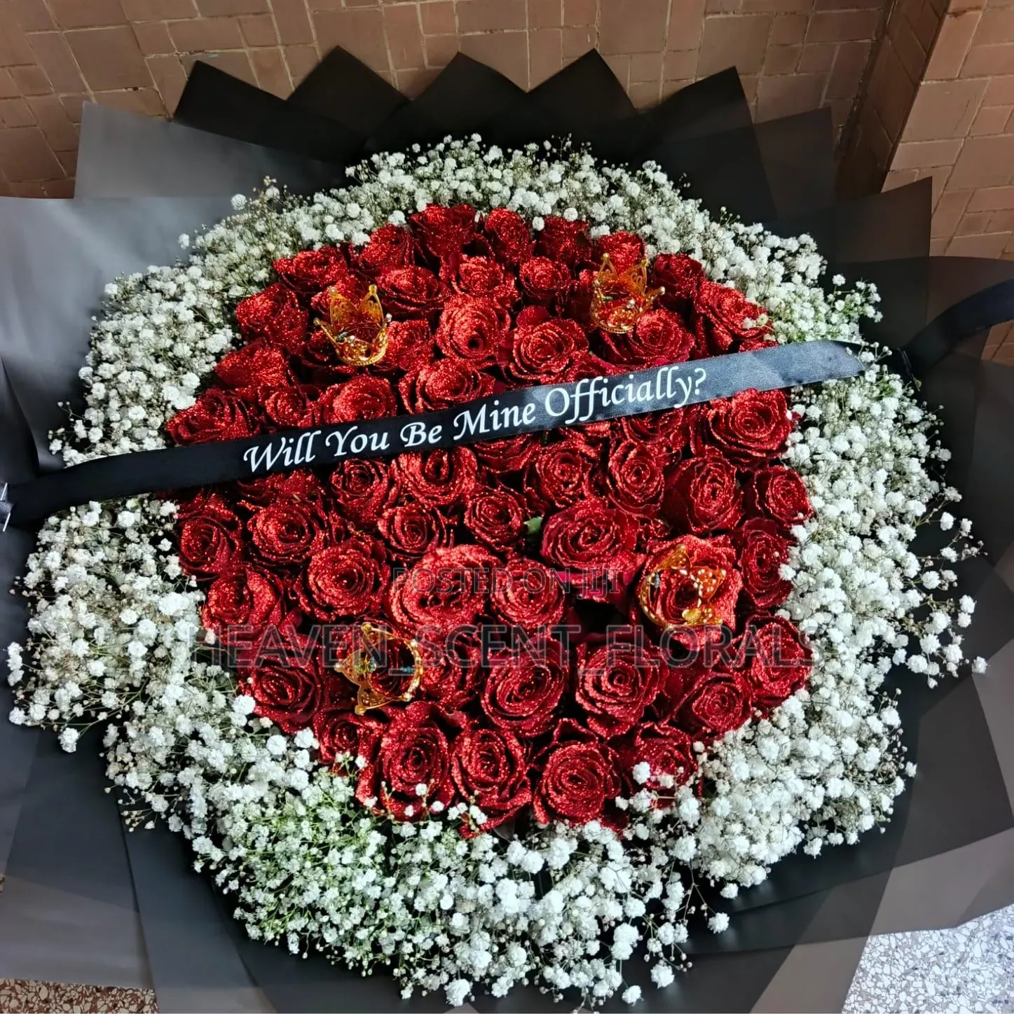 Luxury Glittered Roses