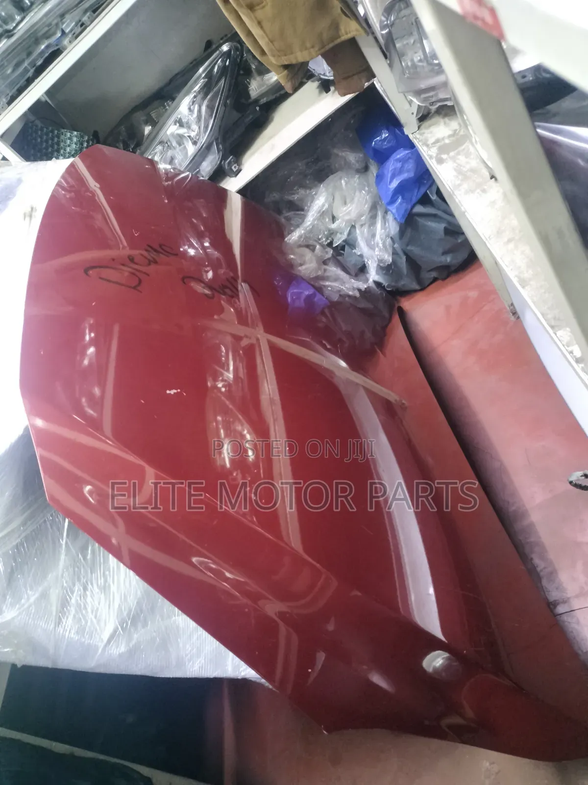 Wine Red Demio 2016 Bonnet