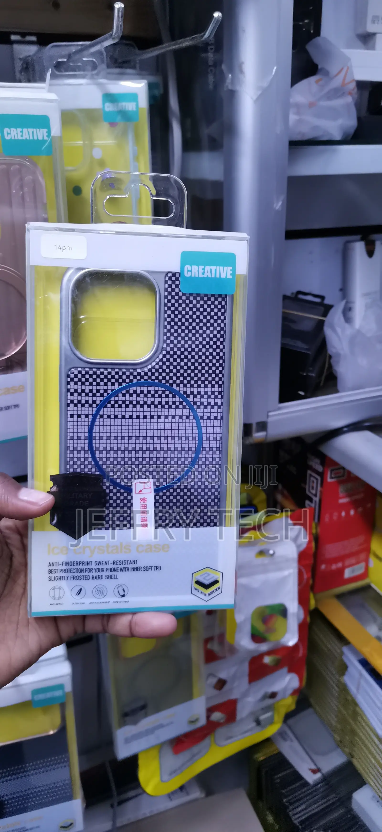 iPhone 13 Pro Max Multi-Color Plaid Carbon-Fiber Texture Casing