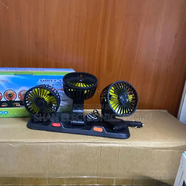 Upgraded Triple-Head 360°Adjustable Dual-Head Car Cooling Fan