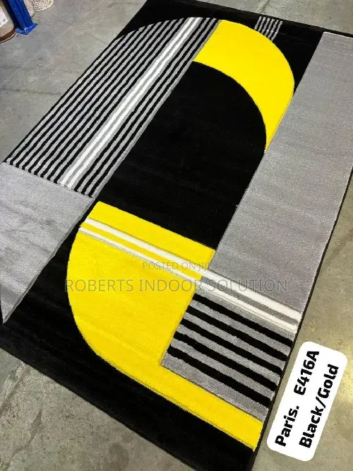 Nordic Style Paris Floor Carpet – Grey Yellow