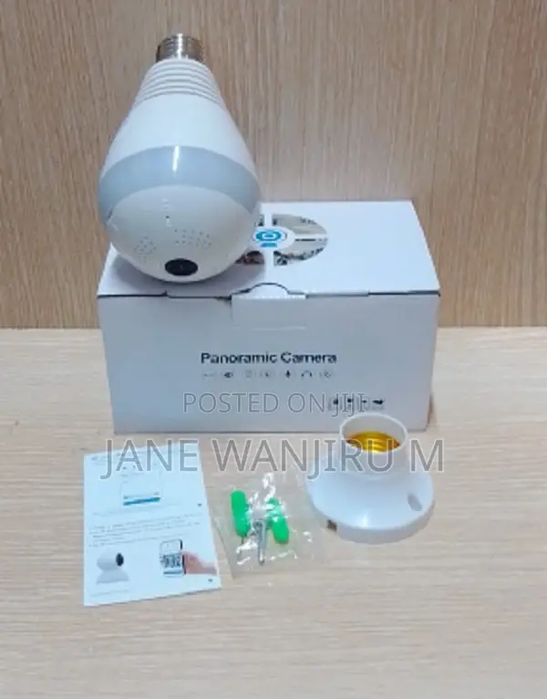 Smart V380 360° Bulb Spy Camera With Night Vision Motion Detection