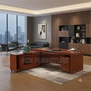 Office Desk; 1.8 Meter Ideal Brown-Red Executive Command Desk