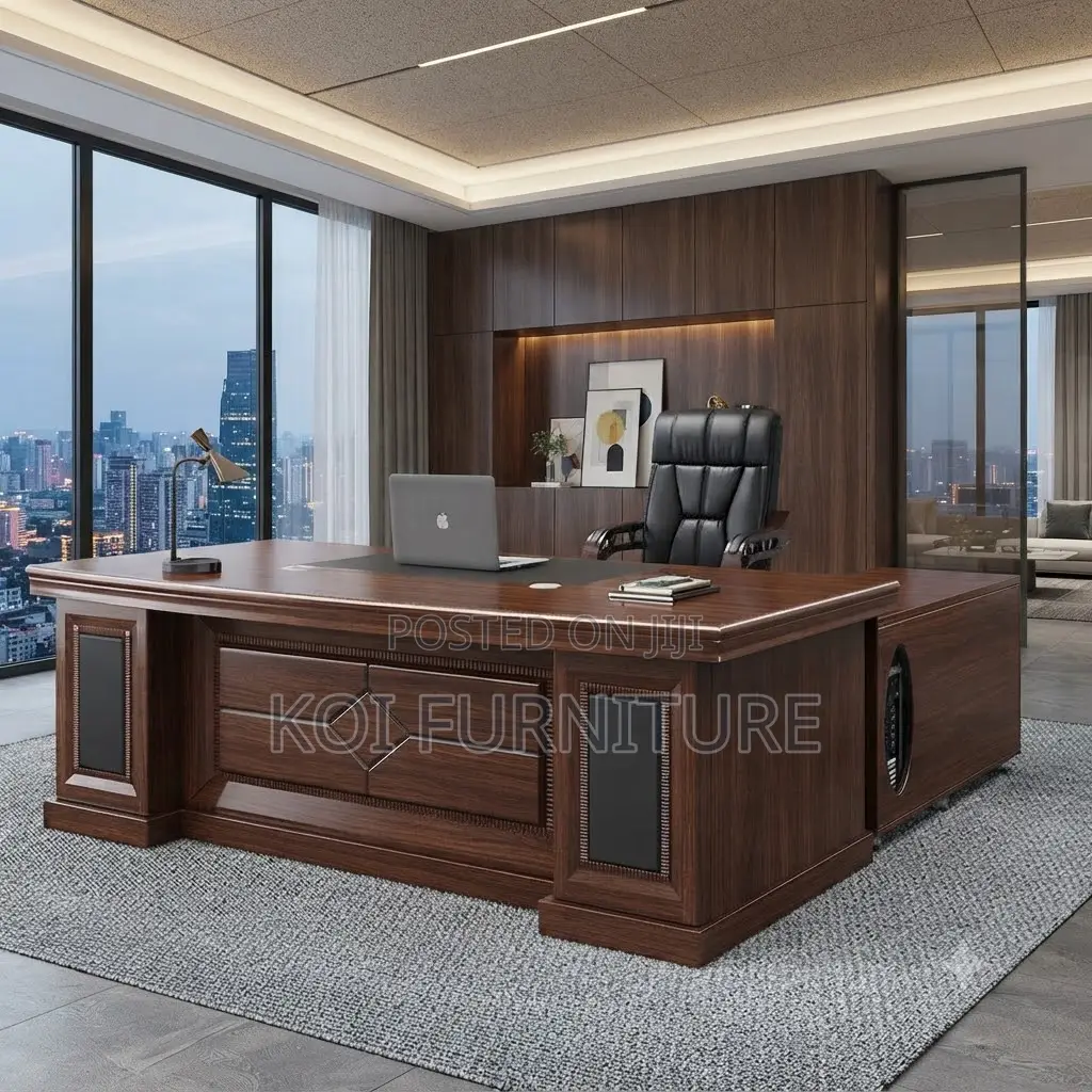 Office Desk; 1.8 Meter Ideal Brown-Red Executive Command Desk