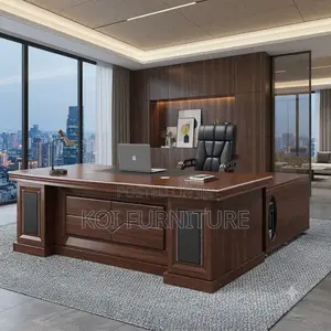 Office Desk; 1.8 Meter Ideal Brown-Red Executive Command Desk