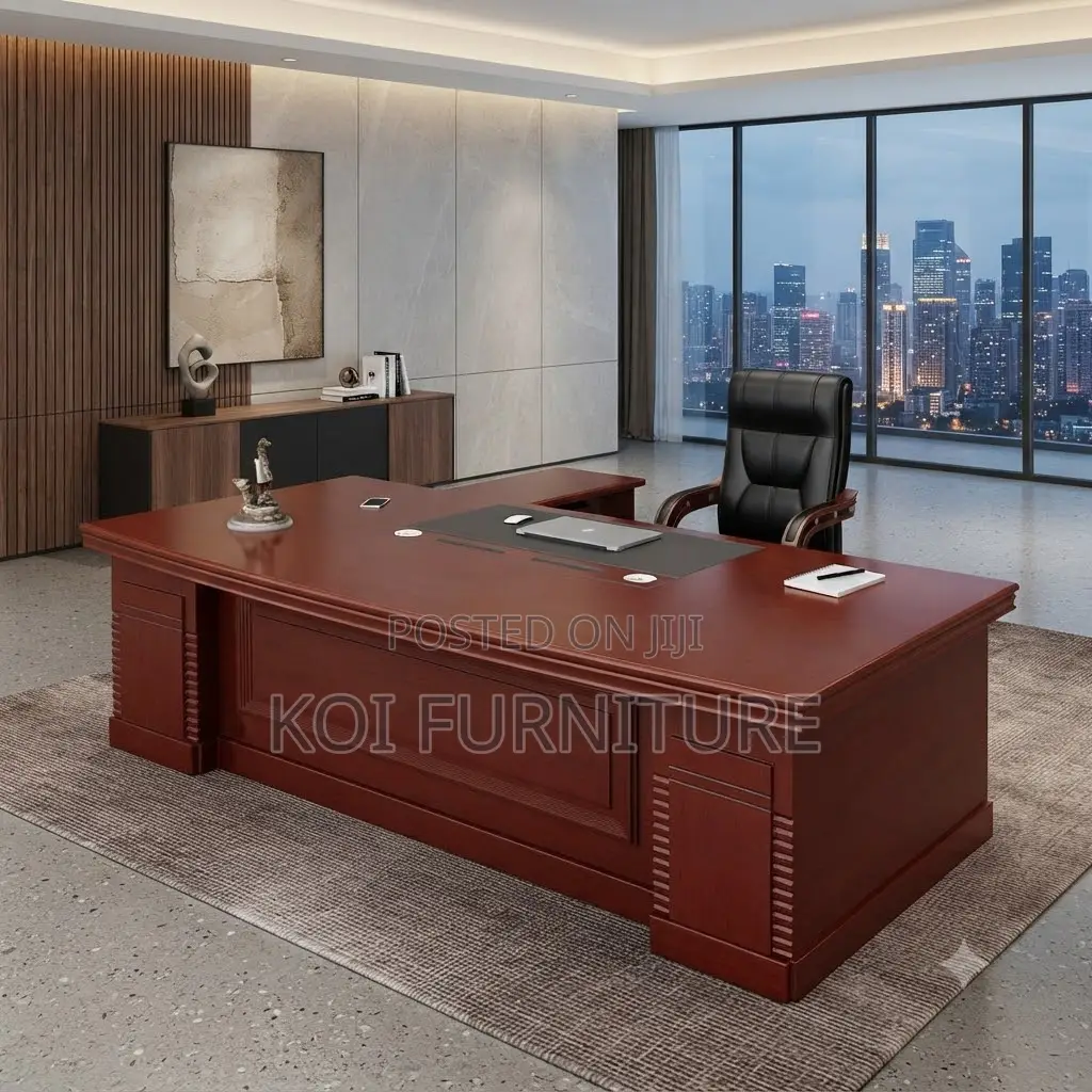 Office Desk; 1.8 Meter Ideal Brown-Red Executive Command Desk