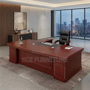 Office Desk; 1.8 Meter Ideal Brown-Red Executive Command Desk