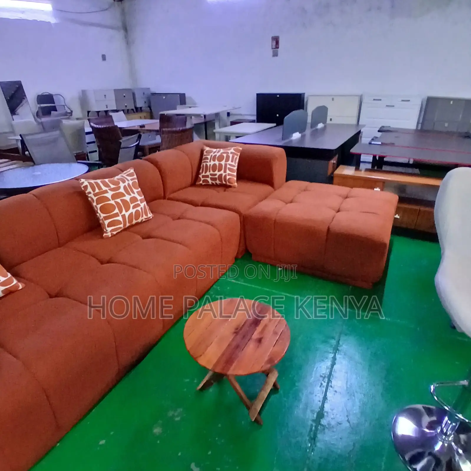 Home Sofa; Terracotta Bubble Sofa With Throw Pillows