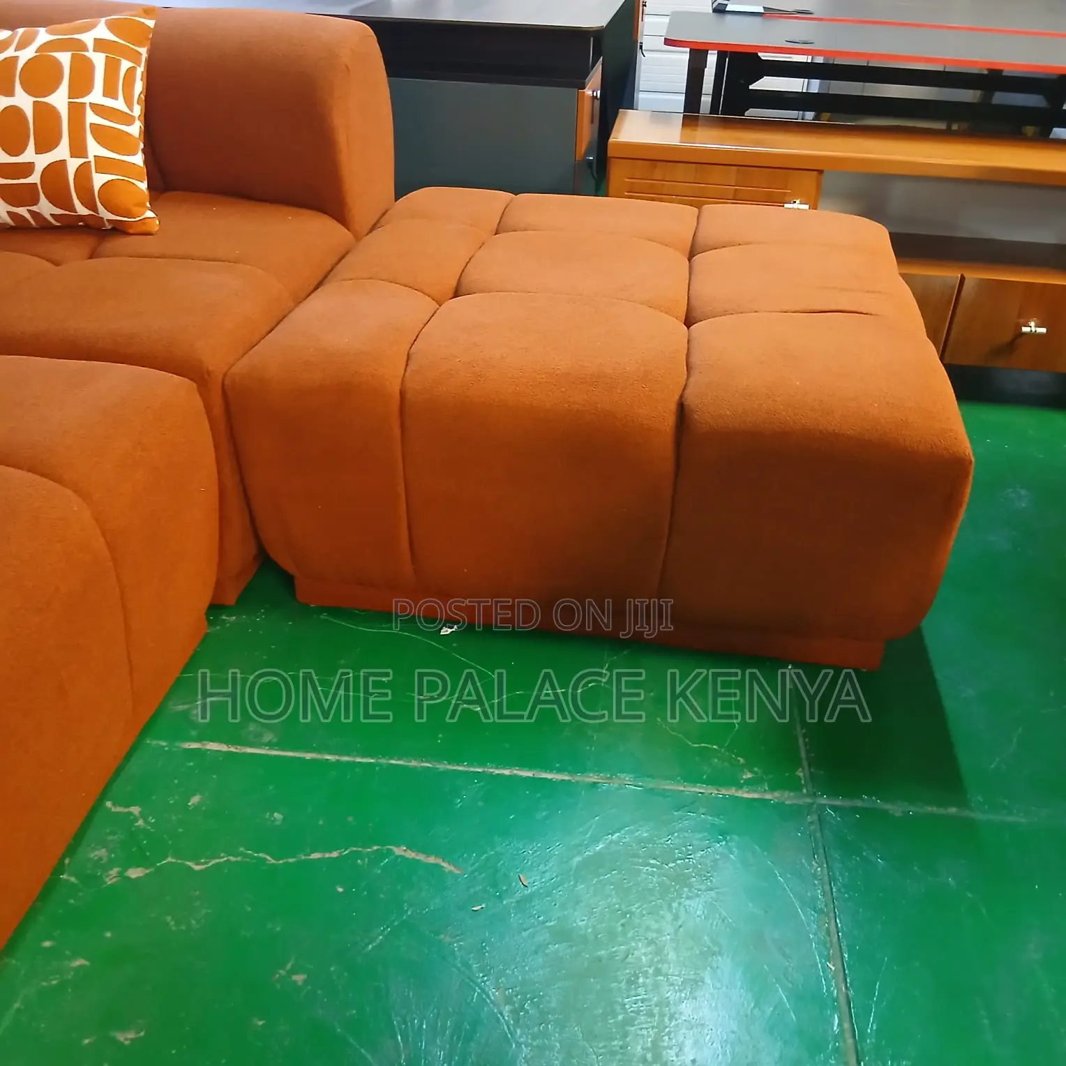 Home Sofa; Terracotta Bubble Sofa With Throw Pillows