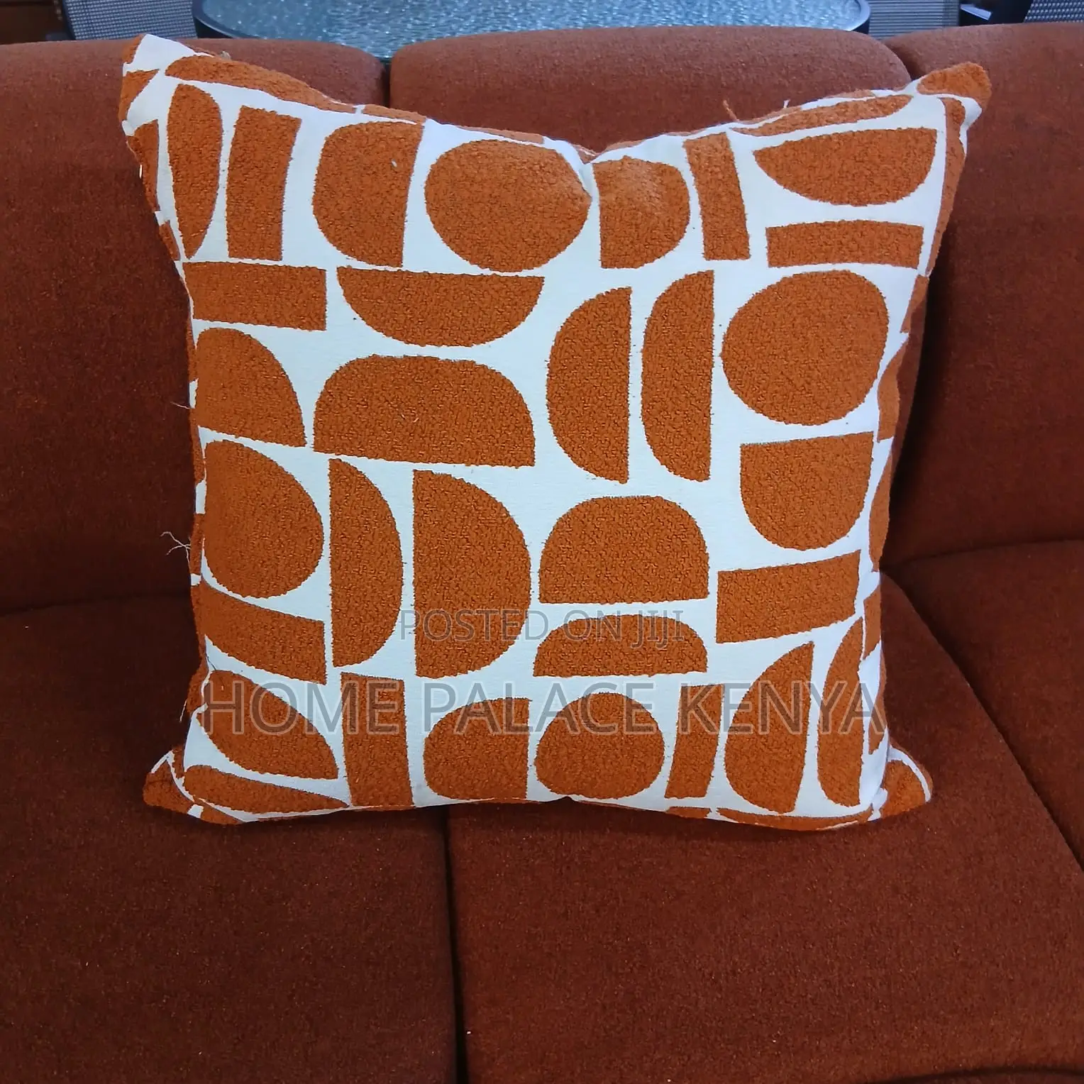 Home Sofa; Terracotta Bubble Sofa With Throw Pillows