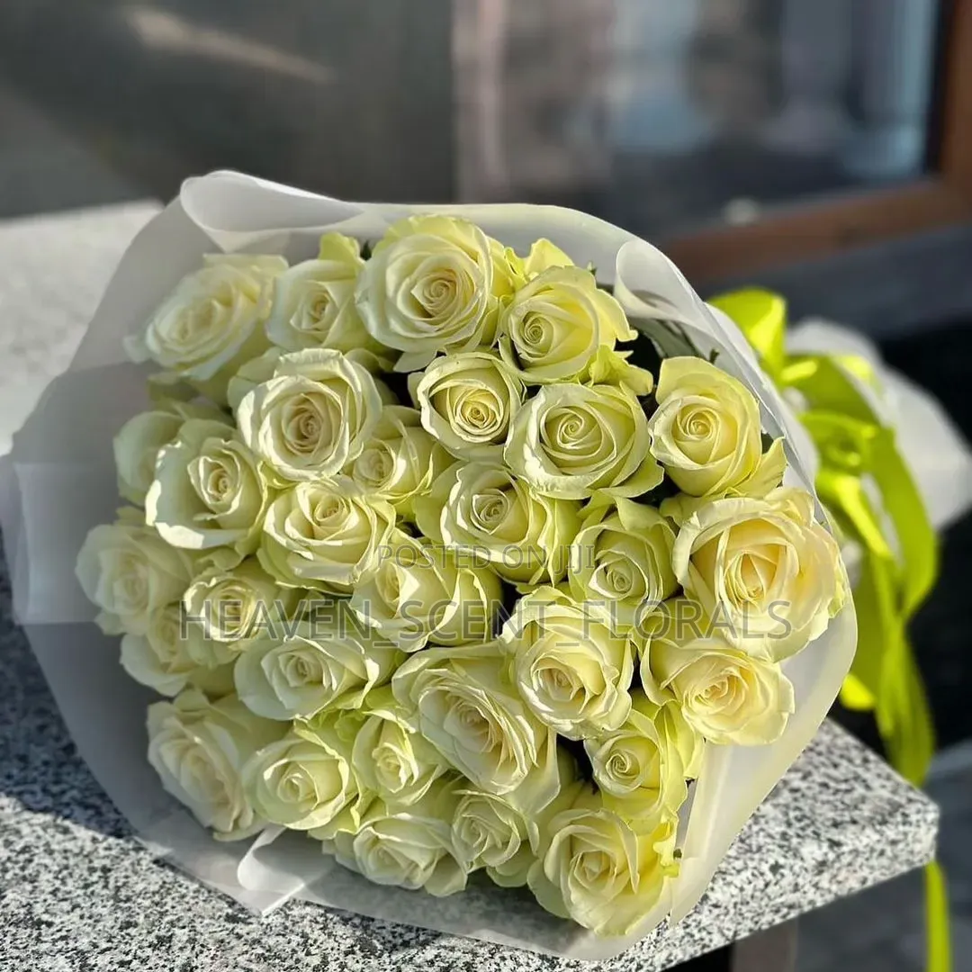Elegant White Rose Bouquet