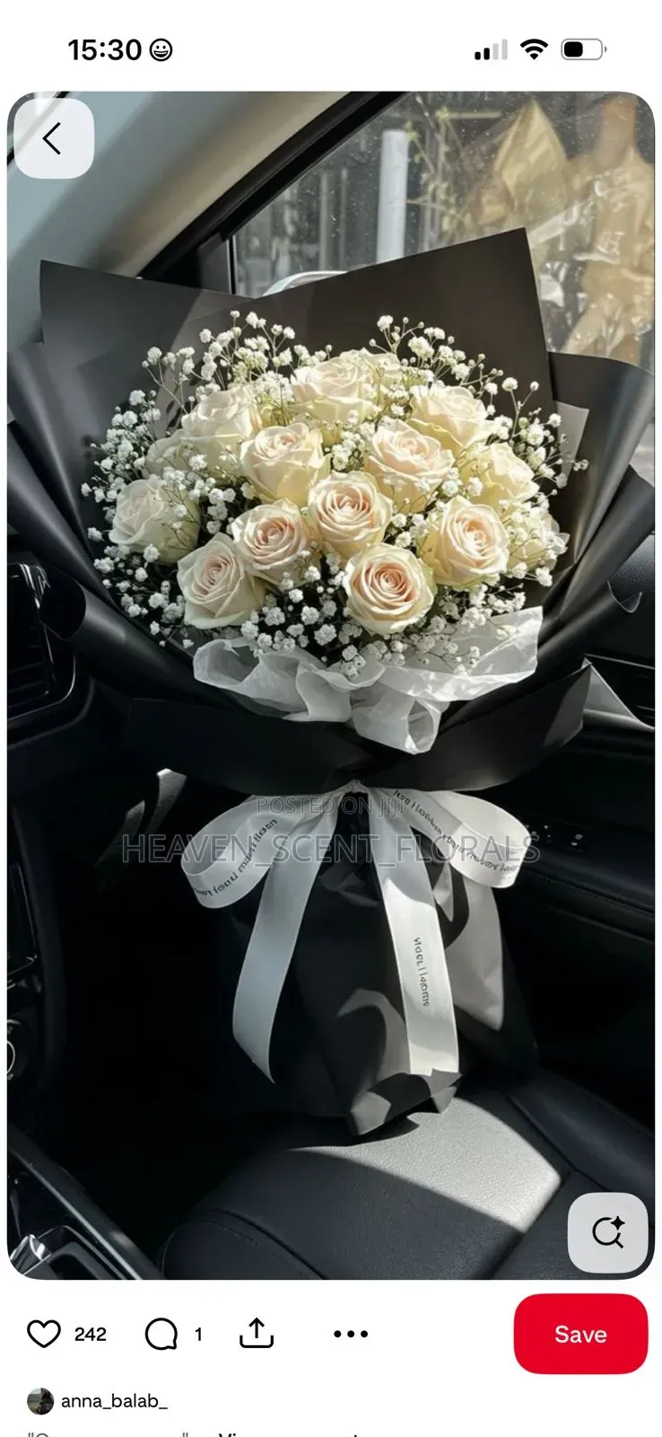 Elegant White Rose Bouquet